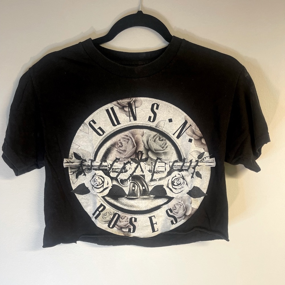 Band T shirts guns and roses crop top tshirt